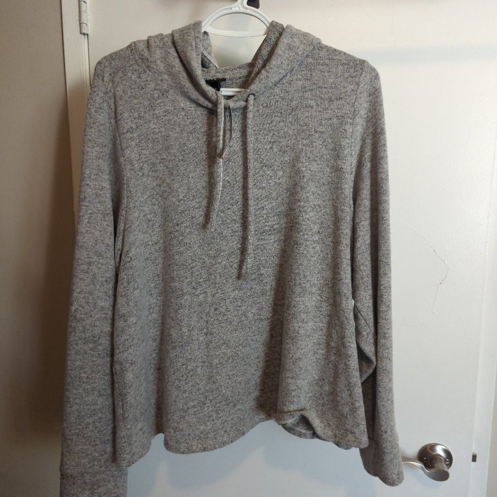 Heather Grey crop hoodie